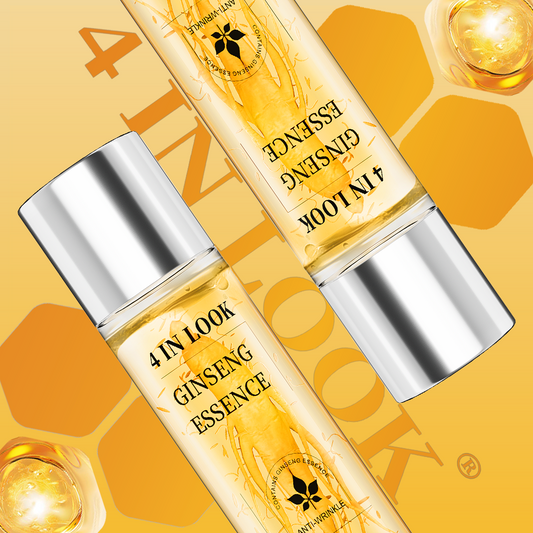 [4inlook official]Natural Ginseng Anti-Aging Hydrating Essence Water – 100% Wild Ginseng from Himalayas, Deep Moisture & Wrinkle Care for All Skin Types    Firming Skincare Serums Moisturizer Gentle